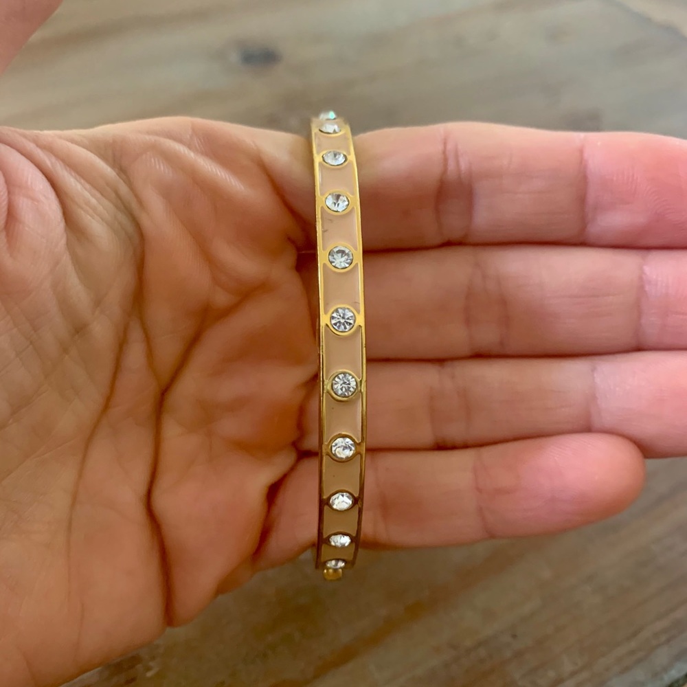 J.Crew Enamel & Rhinestone Bangle Bracelet - Picture 2 of 4